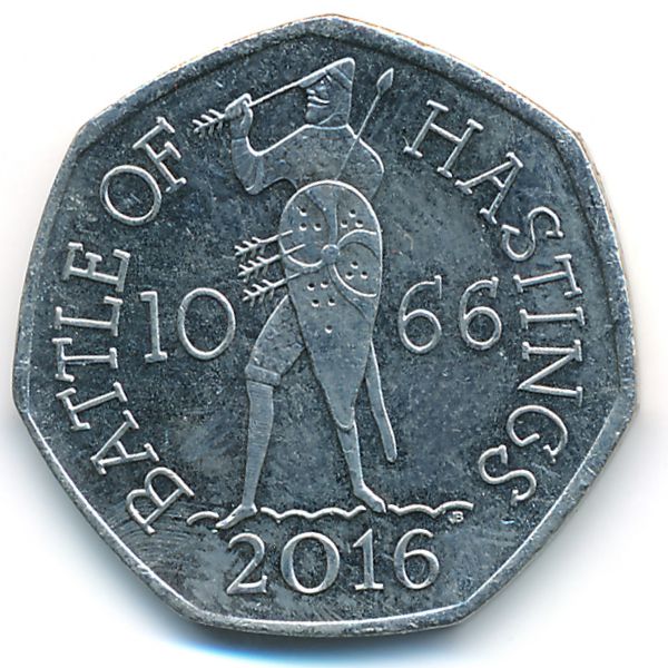 Великобритания, 50 пенсов (2016 г.)