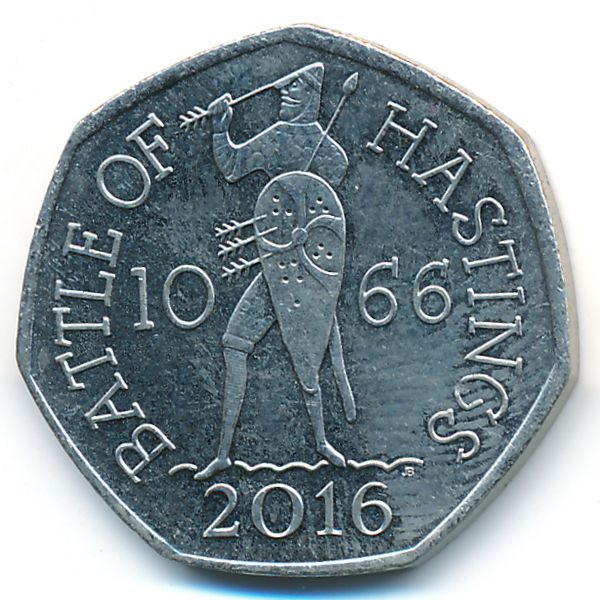 Великобритания, 50 пенсов (2016 г.)