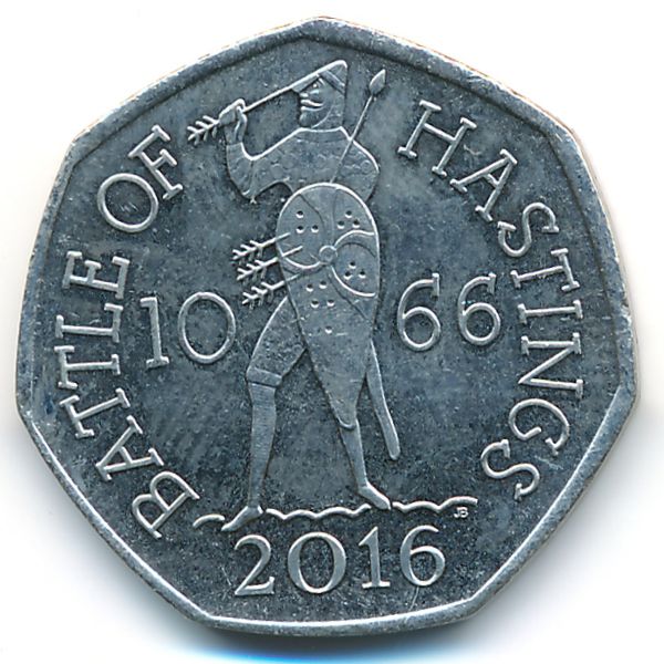 Великобритания, 50 пенсов (2016 г.)