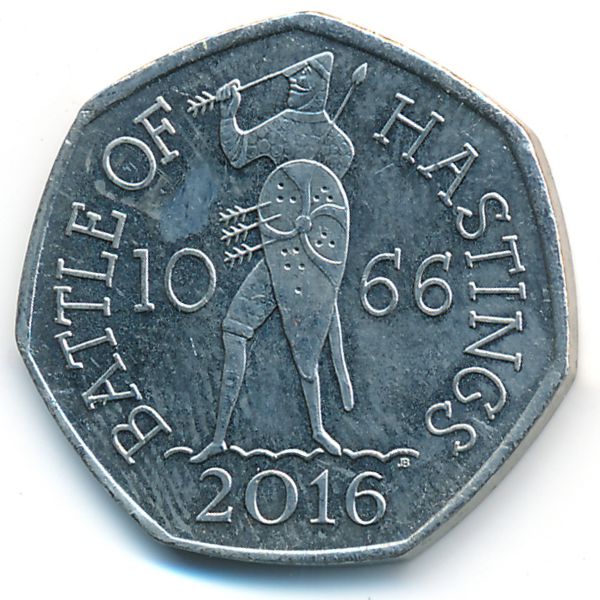 Великобритания, 50 пенсов (2016 г.)