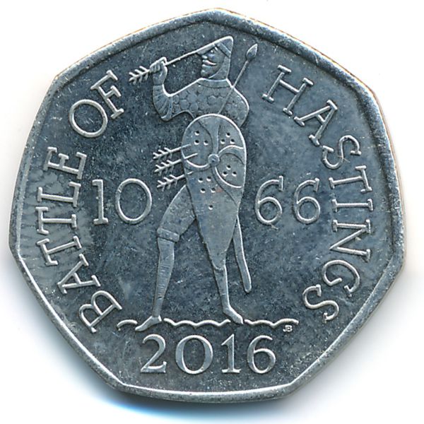 Великобритания, 50 пенсов (2016 г.)