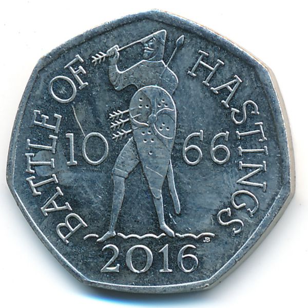 Великобритания, 50 пенсов (2016 г.)