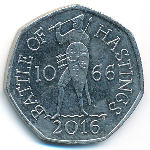 Великобритания, 50 пенсов (2016 г.)