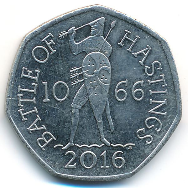 Великобритания, 50 пенсов (2016 г.)