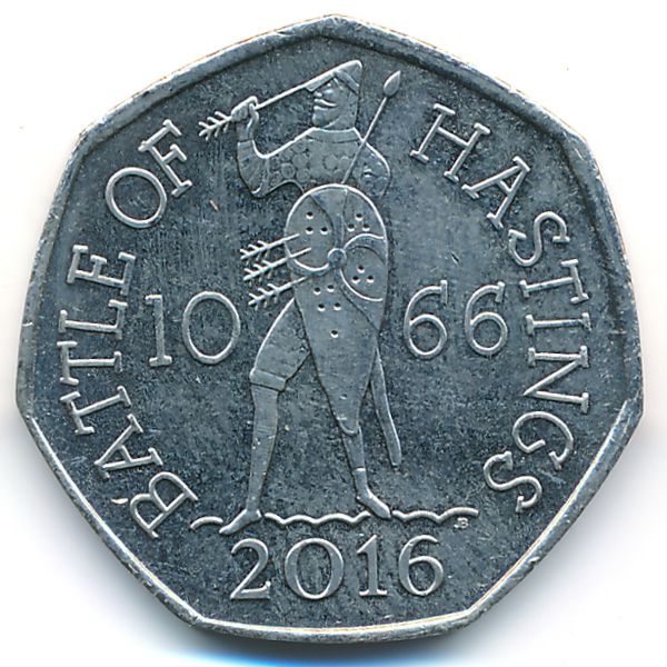 Великобритания, 50 пенсов (2016 г.)
