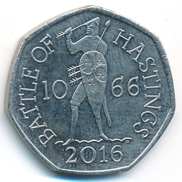 Великобритания, 50 пенсов (2016 г.)