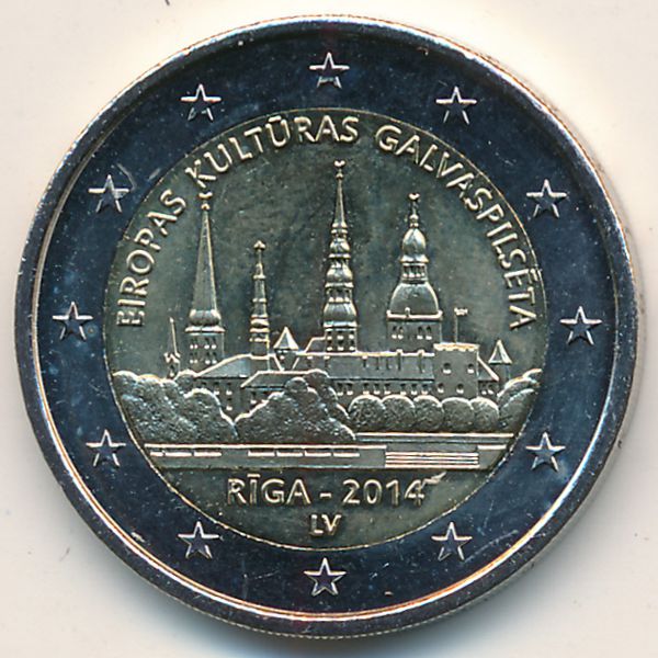 Латвия, 2 евро (2014 г.)