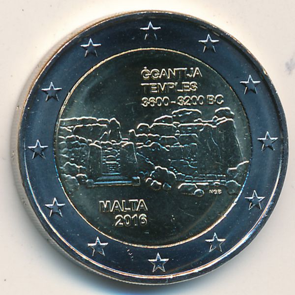 Мальта, 2 евро (2016 г.)