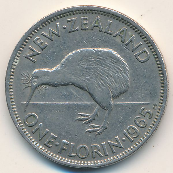 Новая Зеландия, 1 флорин (1965 г.)