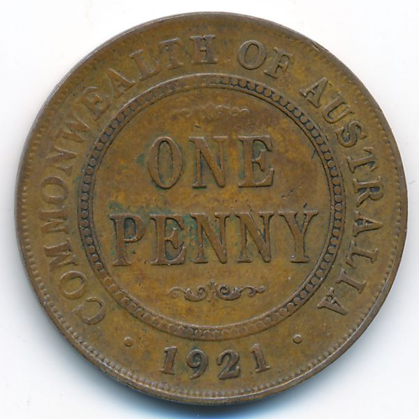 Австралия, 1 пенни (1921 г.)