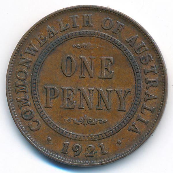 Австралия, 1 пенни (1921 г.)