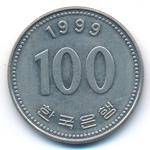 Южная Корея, 100 вон (1999 г.)