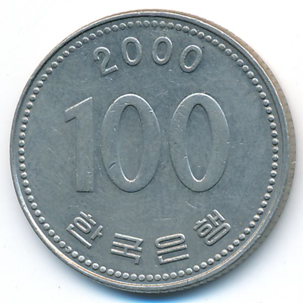 Южная Корея, 100 вон (2000 г.)