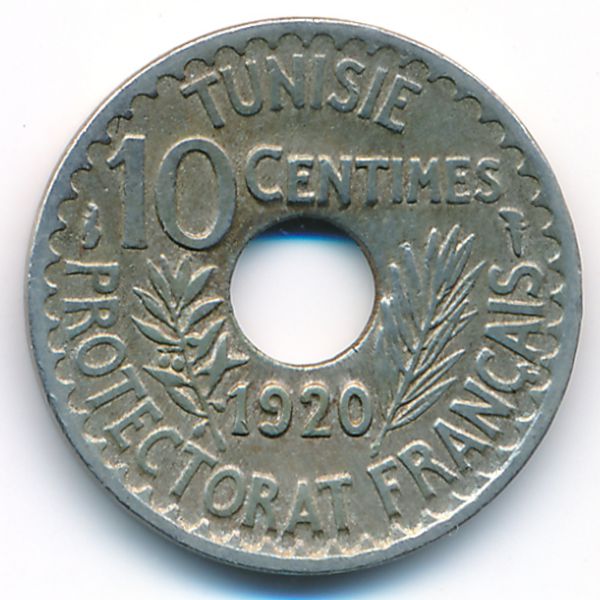 Тунис, 10 сентим (1920 г.)