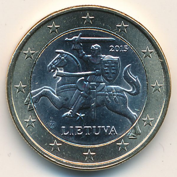 Литва, 1 евро (2015 г.)