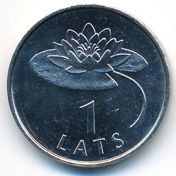 Латвия, 1 лат (2008 г.)