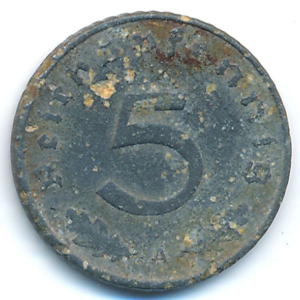 Третий Рейх, 5 рейхспфеннигов (1940 г.)