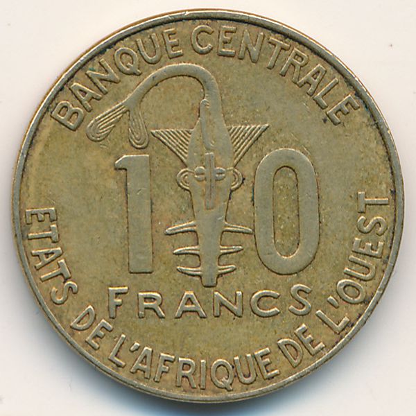 Западная Африка, 10 франков (2012 г.)