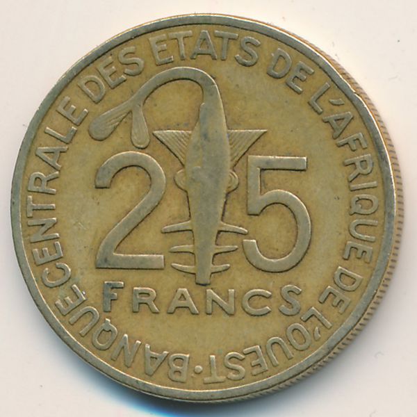 Западная Африка, 25 франков (2004 г.)