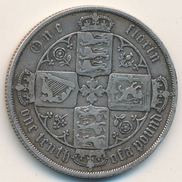 Великобритания, 1 флорин (1881 г.)