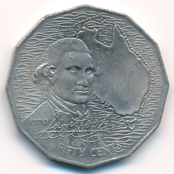 Австралия, 50 центов (1970 г.)