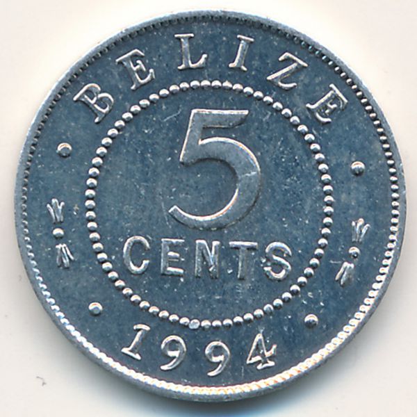 Белиз, 5 центов (1994 г.)
