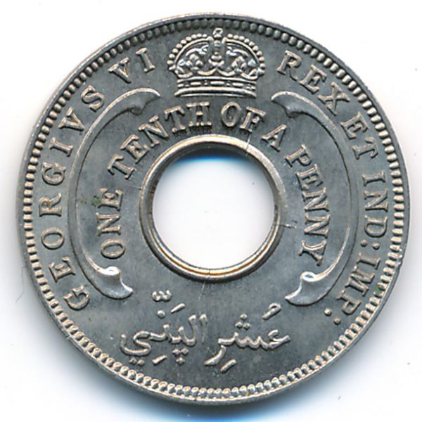 Британская Западная Африка, 1/10 пенни (1938 г.)