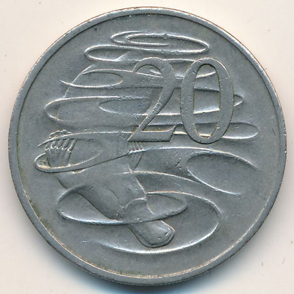 Австралия, 20 центов (1966 г.)