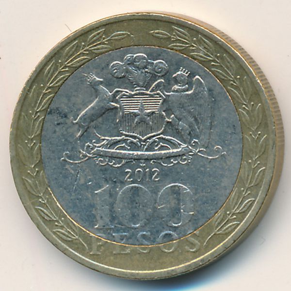 Чили, 100 песо (2012 г.)