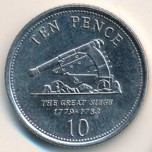 Гибралтар, 10 пенсов (2006 г.)