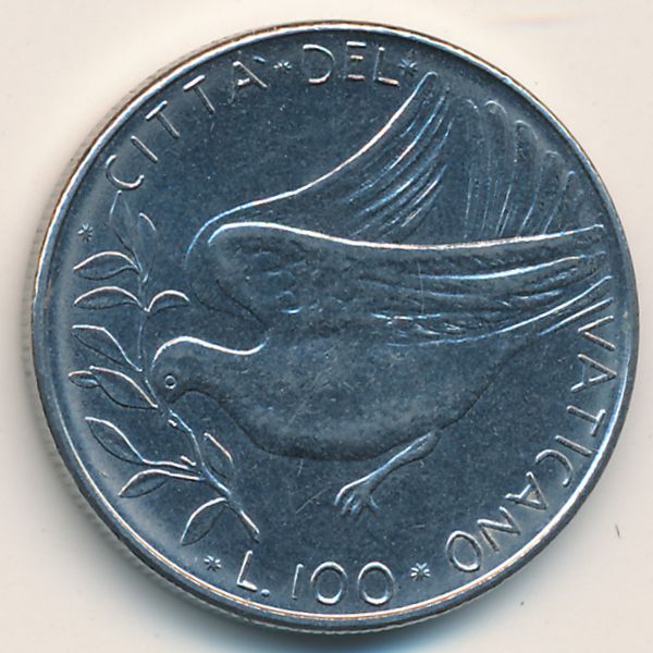 Ватикан, 100 лир (1976 г.)