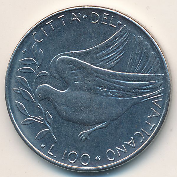 Ватикан, 100 лир (1976 г.)