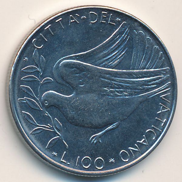 Ватикан, 100 лир (1976 г.)