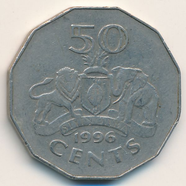 Свазиленд, 50 центов (1996 г.)