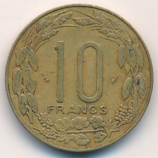 Центральная Африка, 10 франков (1984 г.)