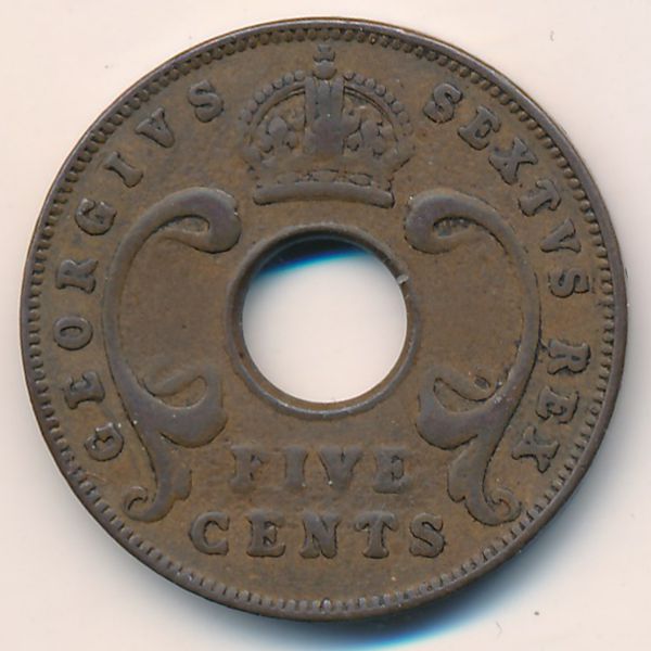 Восточная Африка, 5 центов (1952 г.)