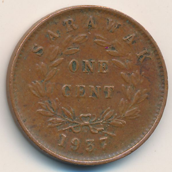 Саравак, 1 цент (1937 г.)