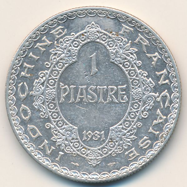 Французский Индокитай, 1 пиастр (1931 г.)
