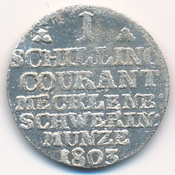 Мекленбург-Шверин, 1 шиллинг (1803 г.)