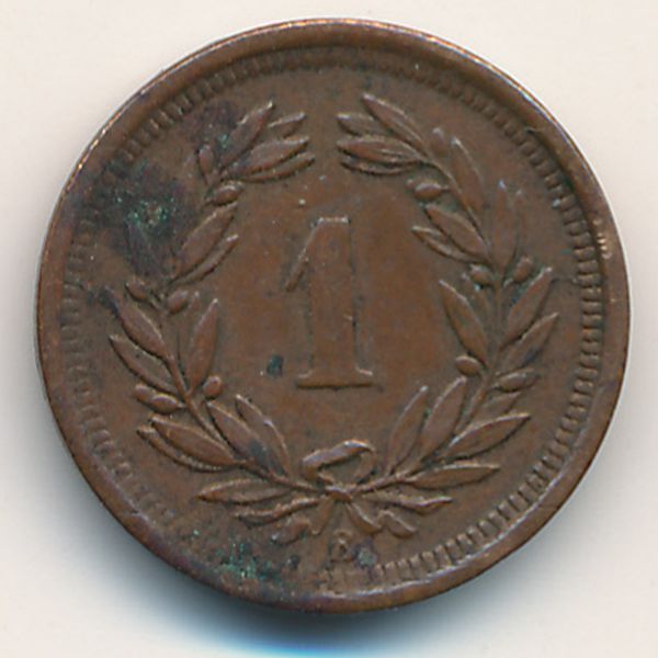 Швейцария, 1 раппен (1891 г.)