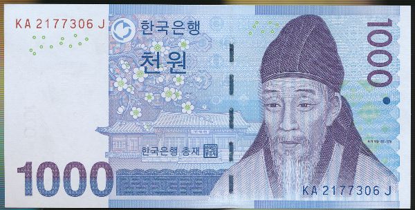 Южная Корея, 1000 вон (2007 г.)