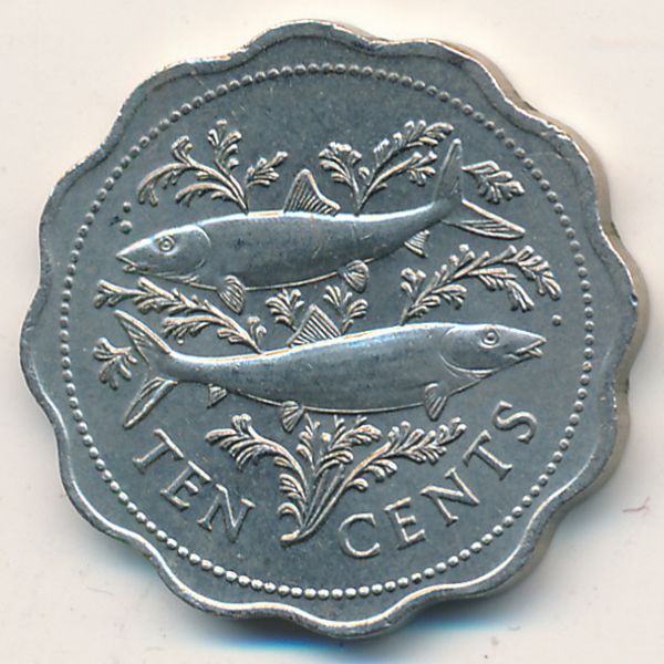 Багамские острова, 10 центов (1975 г.)
