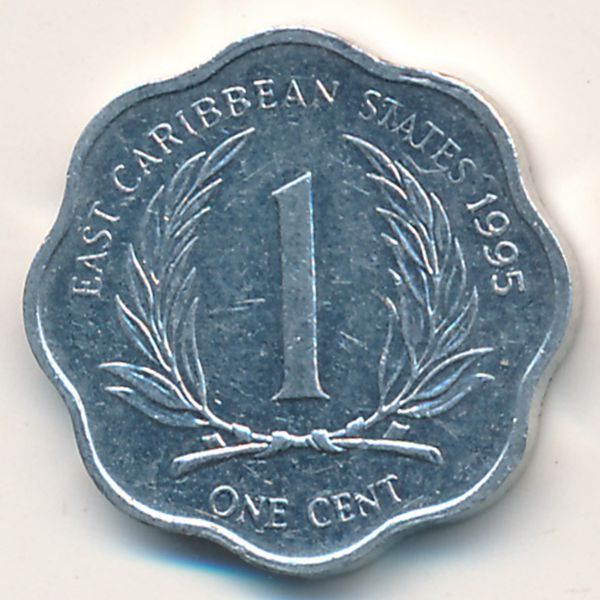 Восточные Карибы, 1 цент (1995 г.)