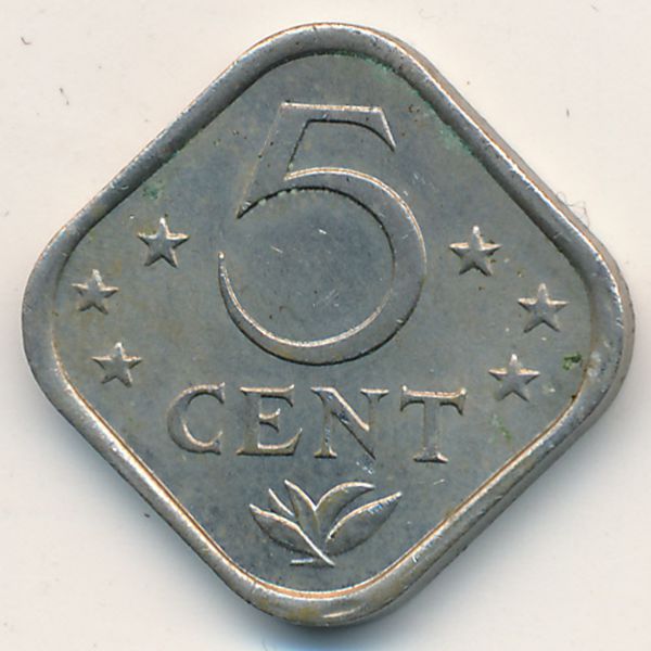 Антильские острова, 5 центов (1975 г.)