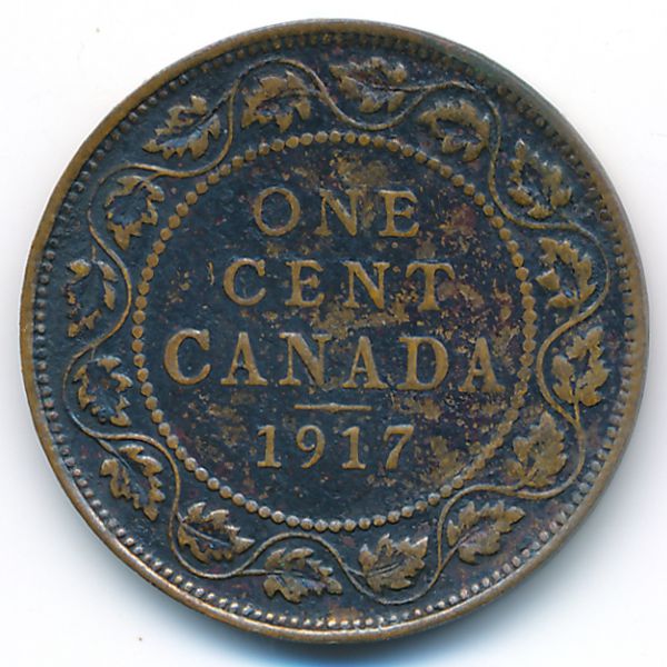 Канада, 1 цент (1917 г.)