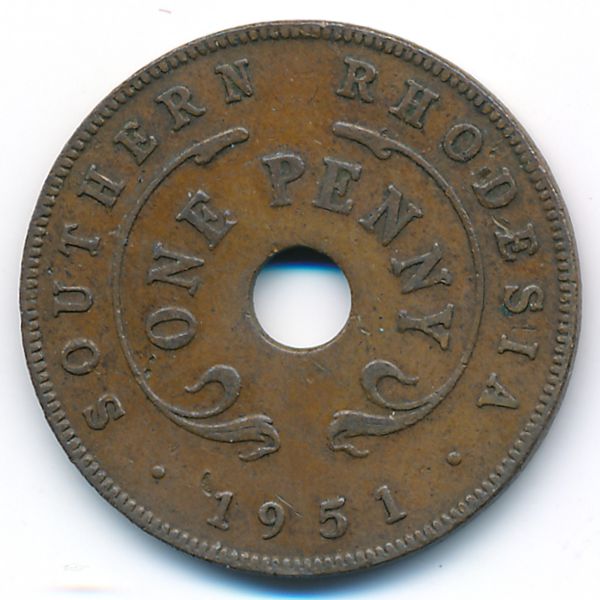 Южная Родезия, 1 пенни (1951 г.)