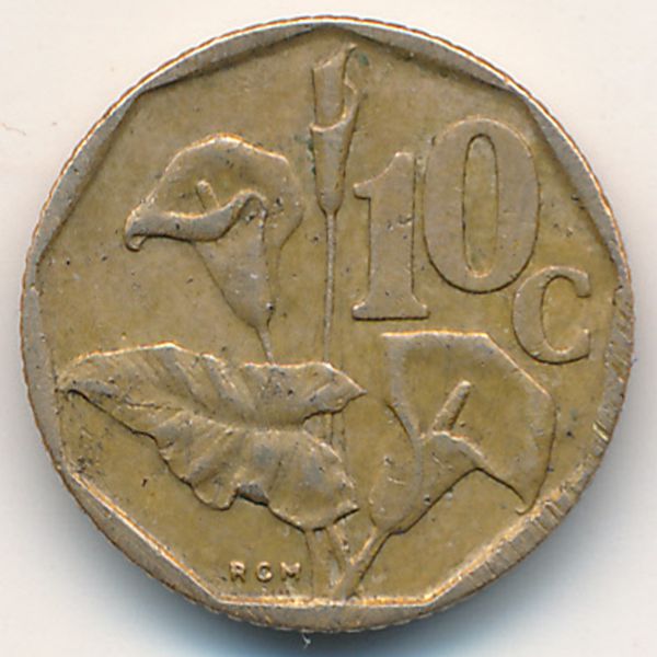 ЮАР, 10 центов (1995 г.)
