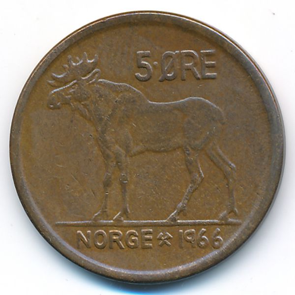 Норвегия, 5 эре (1966 г.)