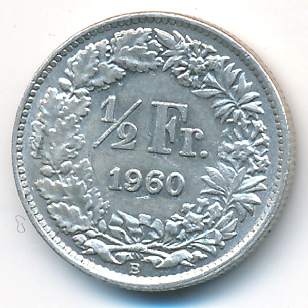 Швейцария, 1/2 франка (1960 г.)