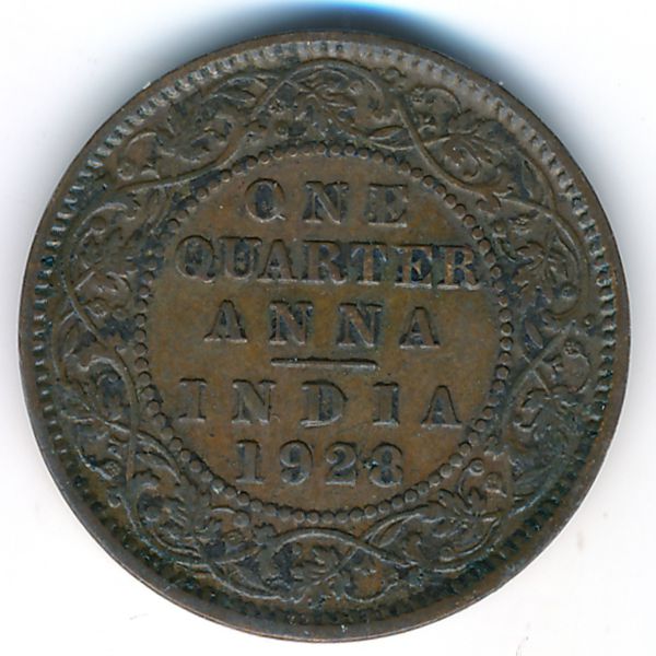 Британская Индия, 1/4 анны (1928 г.)